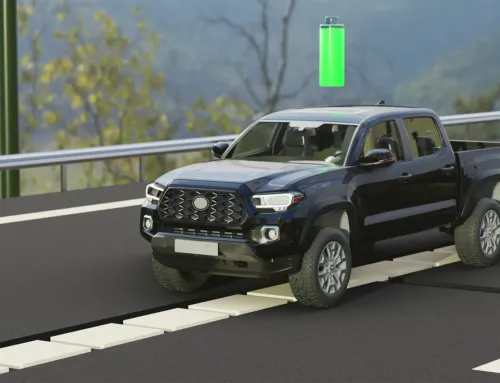 When e-cars are charged by the road they drive on